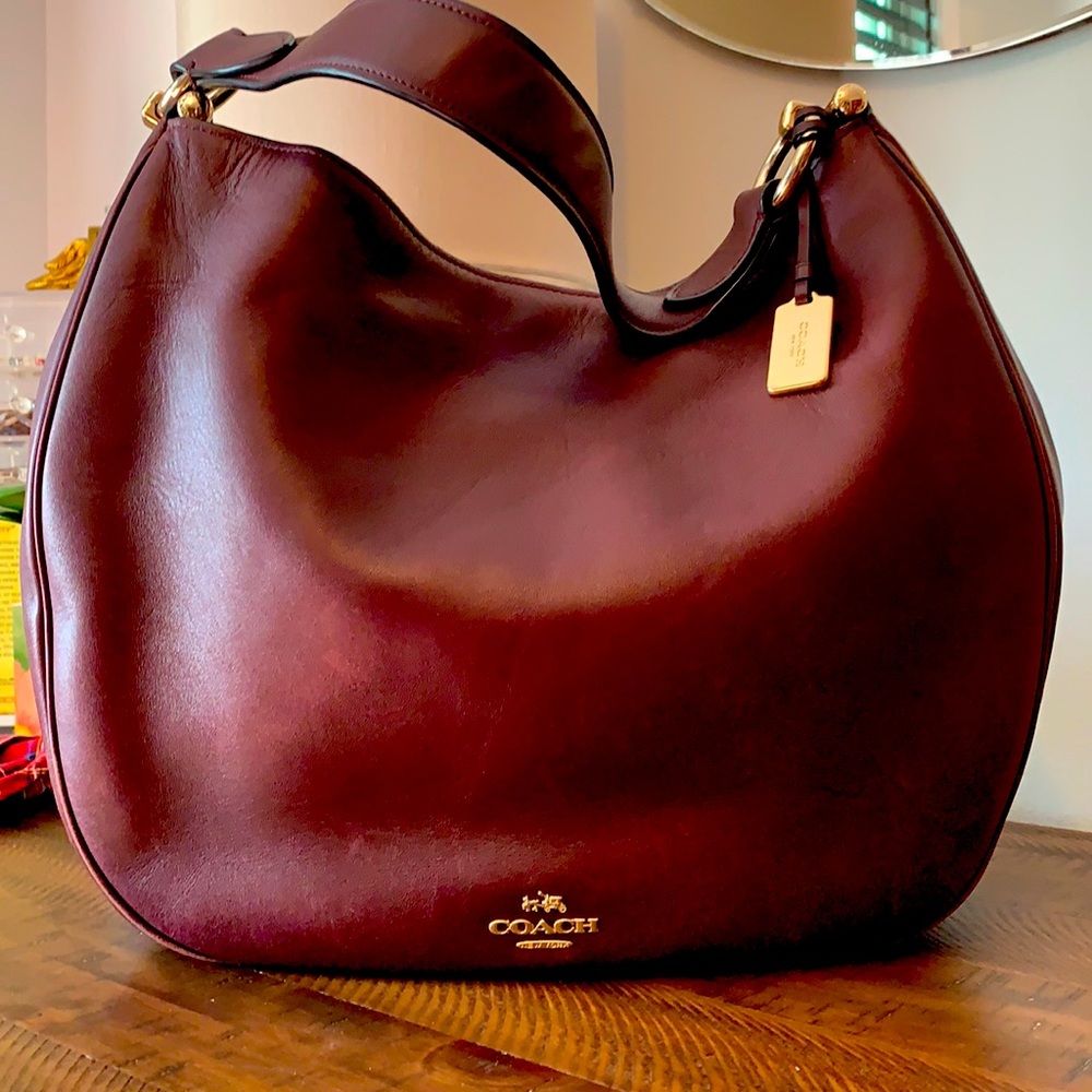 Coach Large Hobo Eggplant (deep purple)